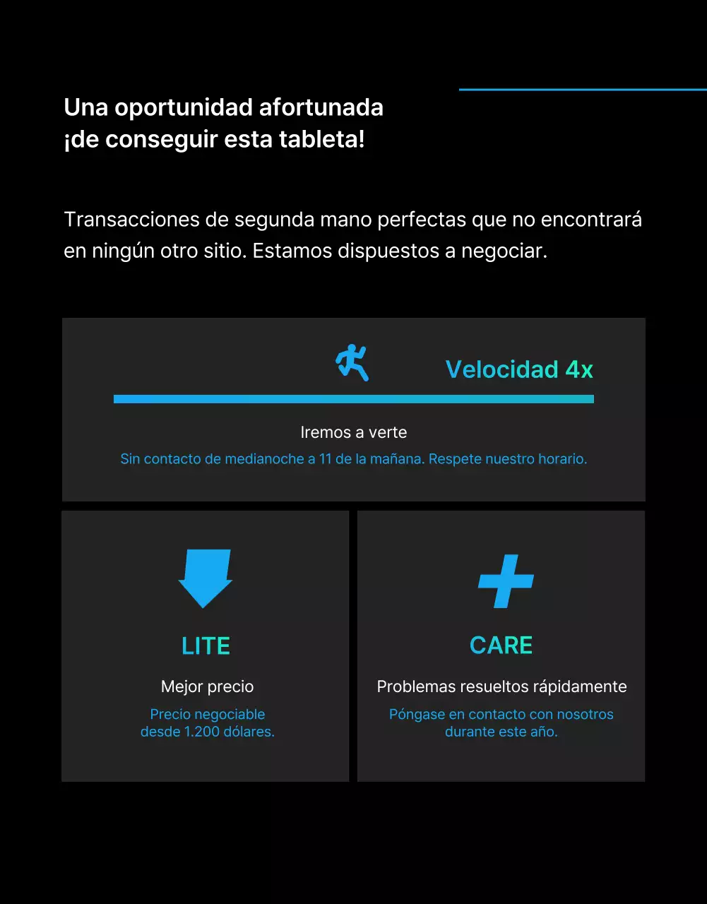 Black Blue Point Página de anuncios clasificados sencilla y con clase (página detallada)