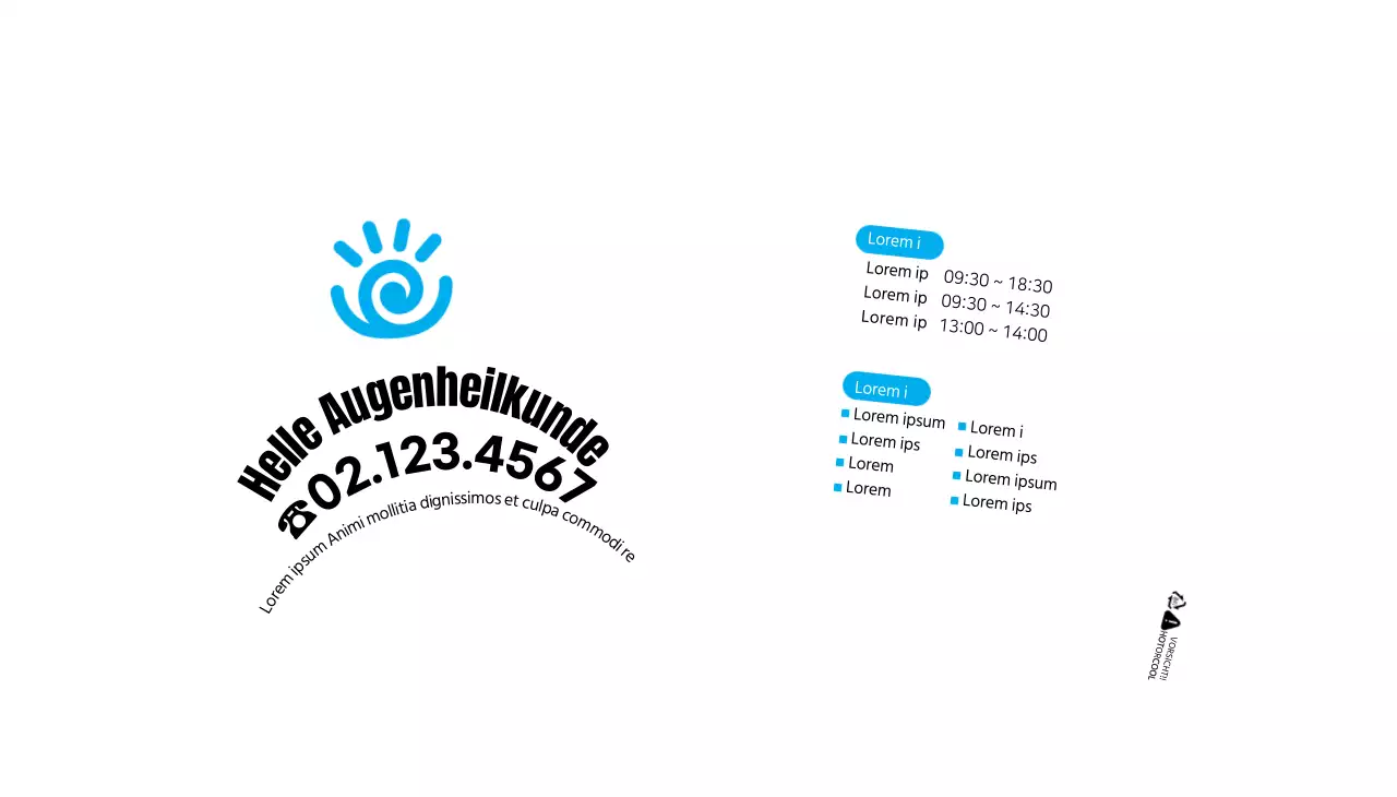 Weiß Blau Einfaches Krankenhaus Ophthalmologie