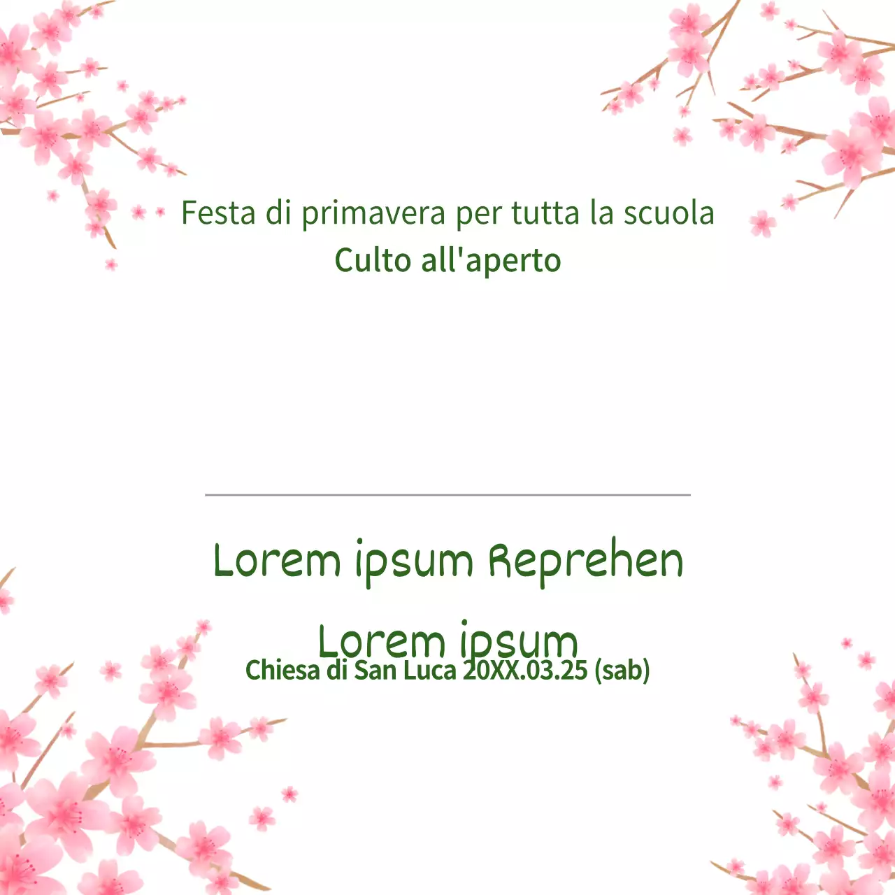 Adorazione all'aperto in primavera