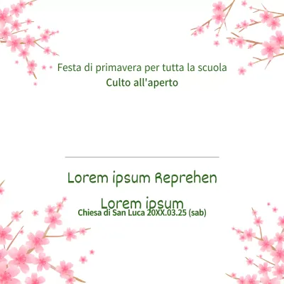 Adorazione all'aperto in primavera