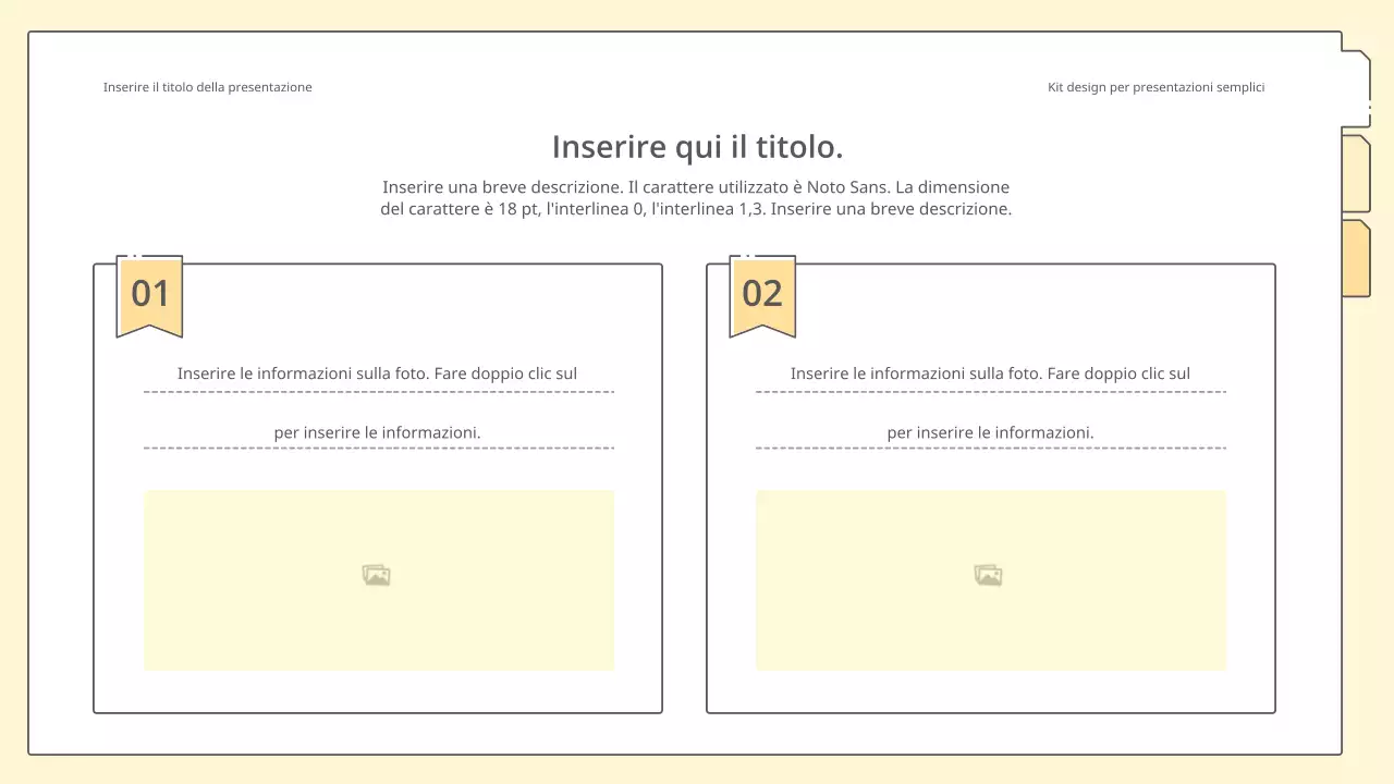 Kit di presentazione semplice e pulito in giallo