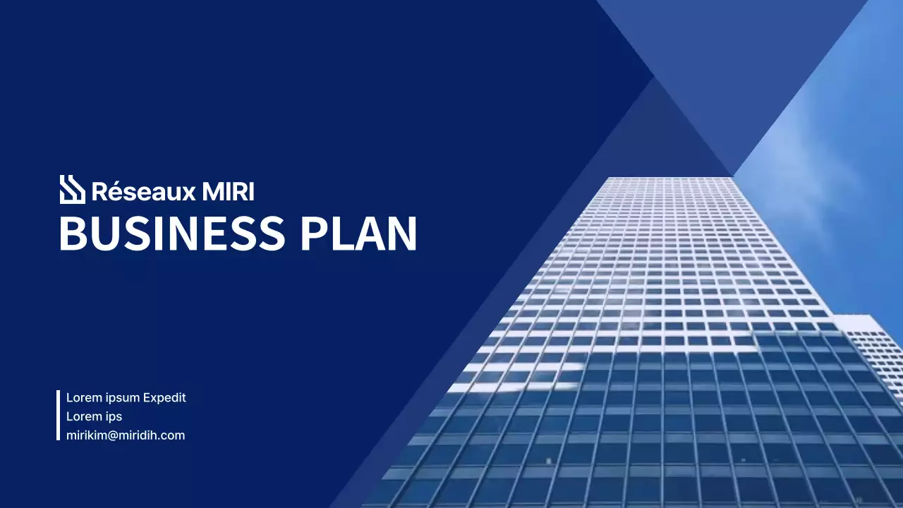 Un nouveau plan d'entreprise propre et bleu