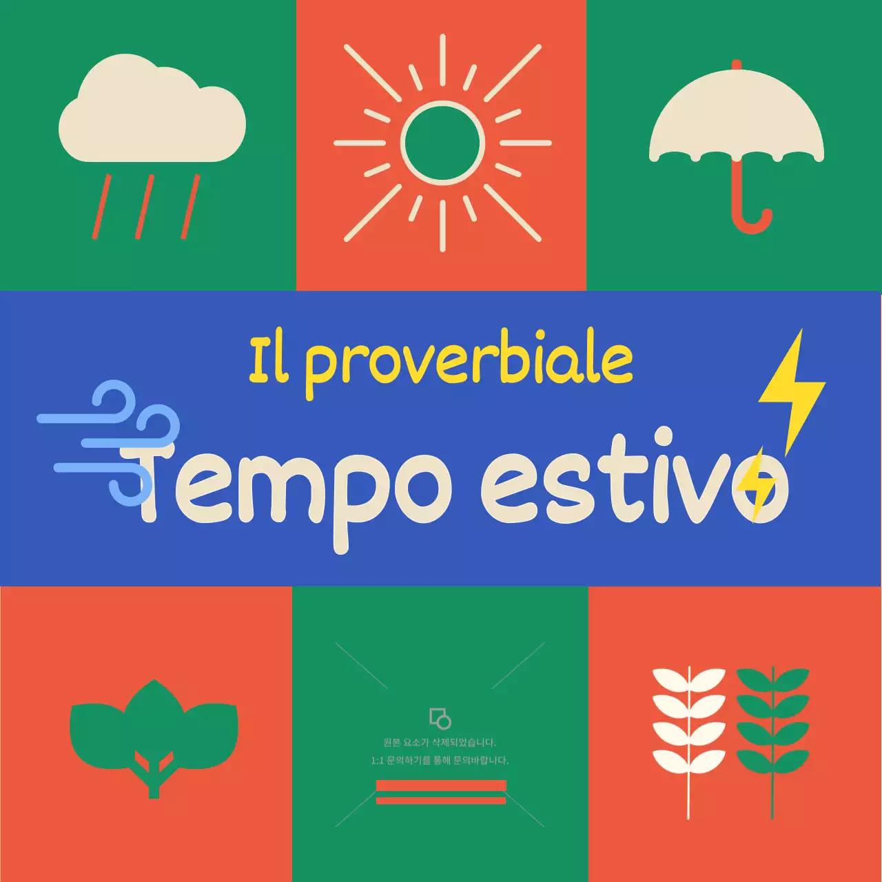 Illustrazioni colorate Detti meteorologici divertenti