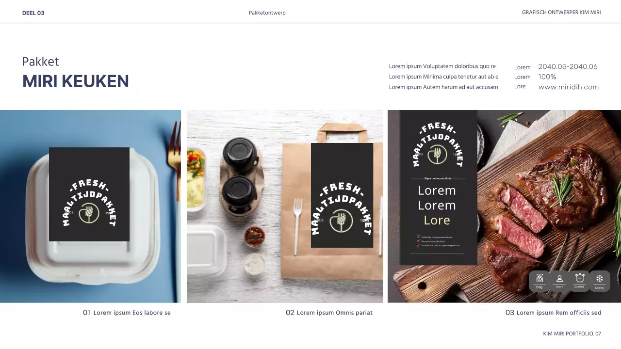 White Navy Nette Portfolio Presentatie voor Ontwerpers