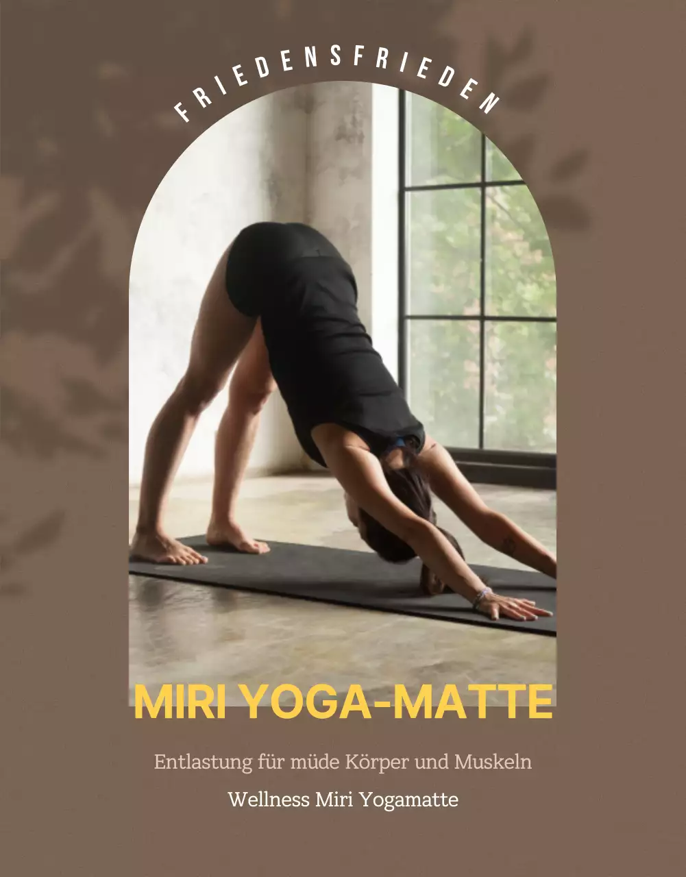 Fördern Sie natürliche braune und gelbe Yogamatten