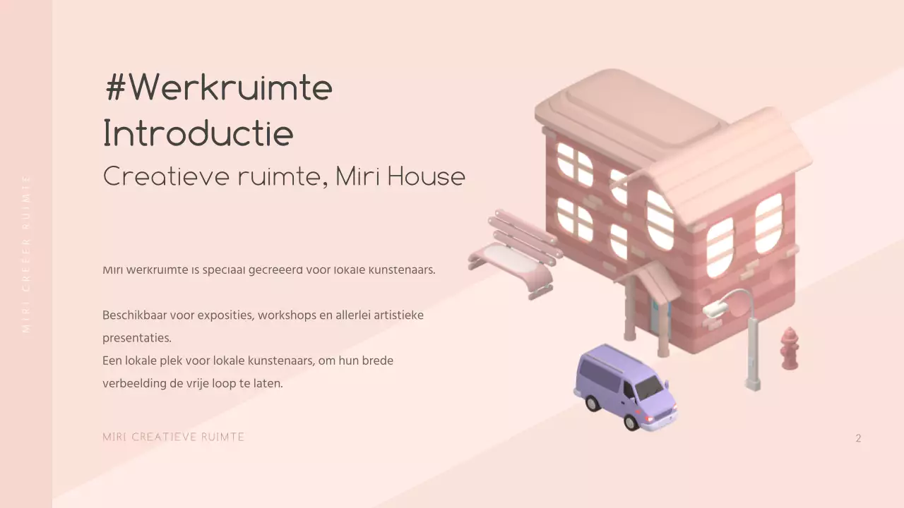 roze 3d driedimensionaal concept lokale maker wervingsgids