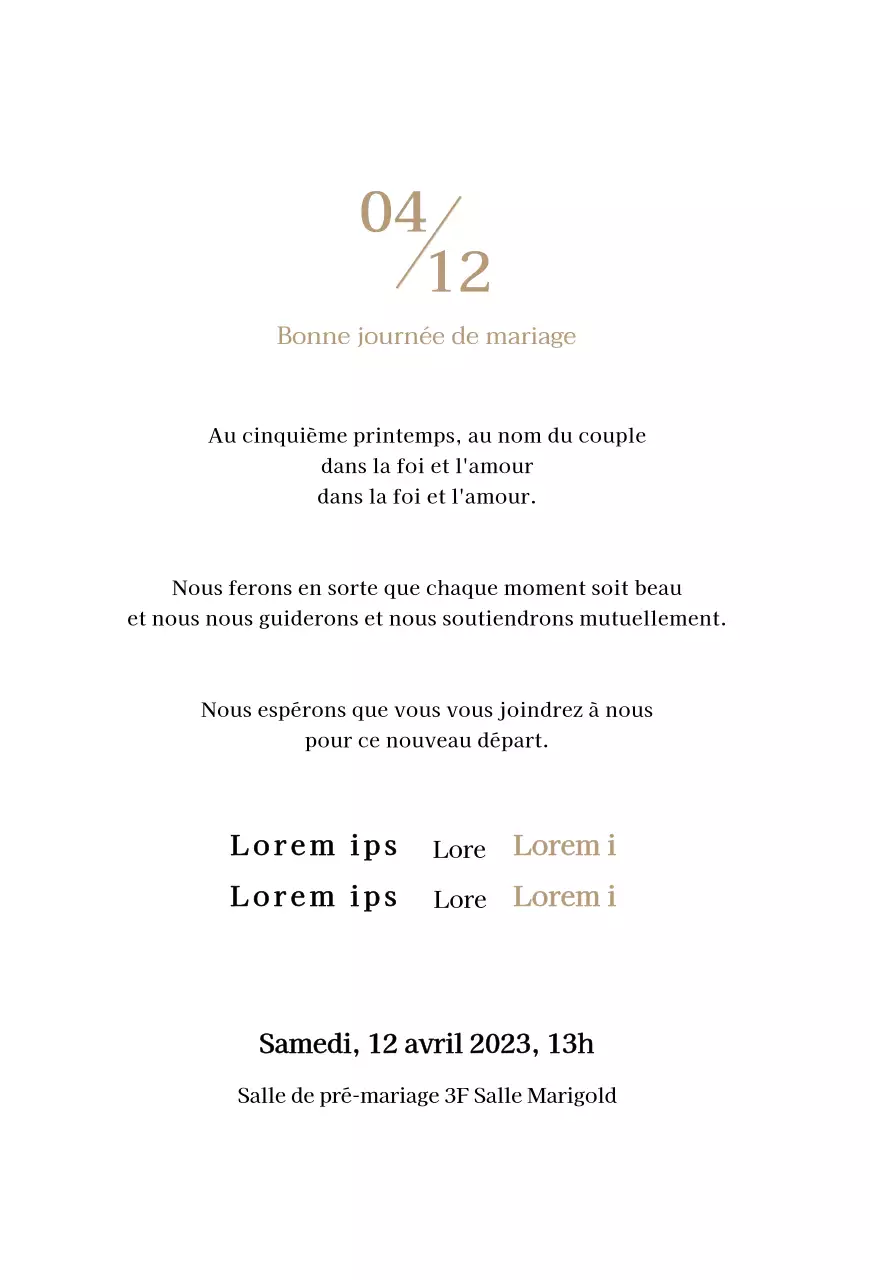 Invitation de mariage au texte épuré dans un cadre ovale