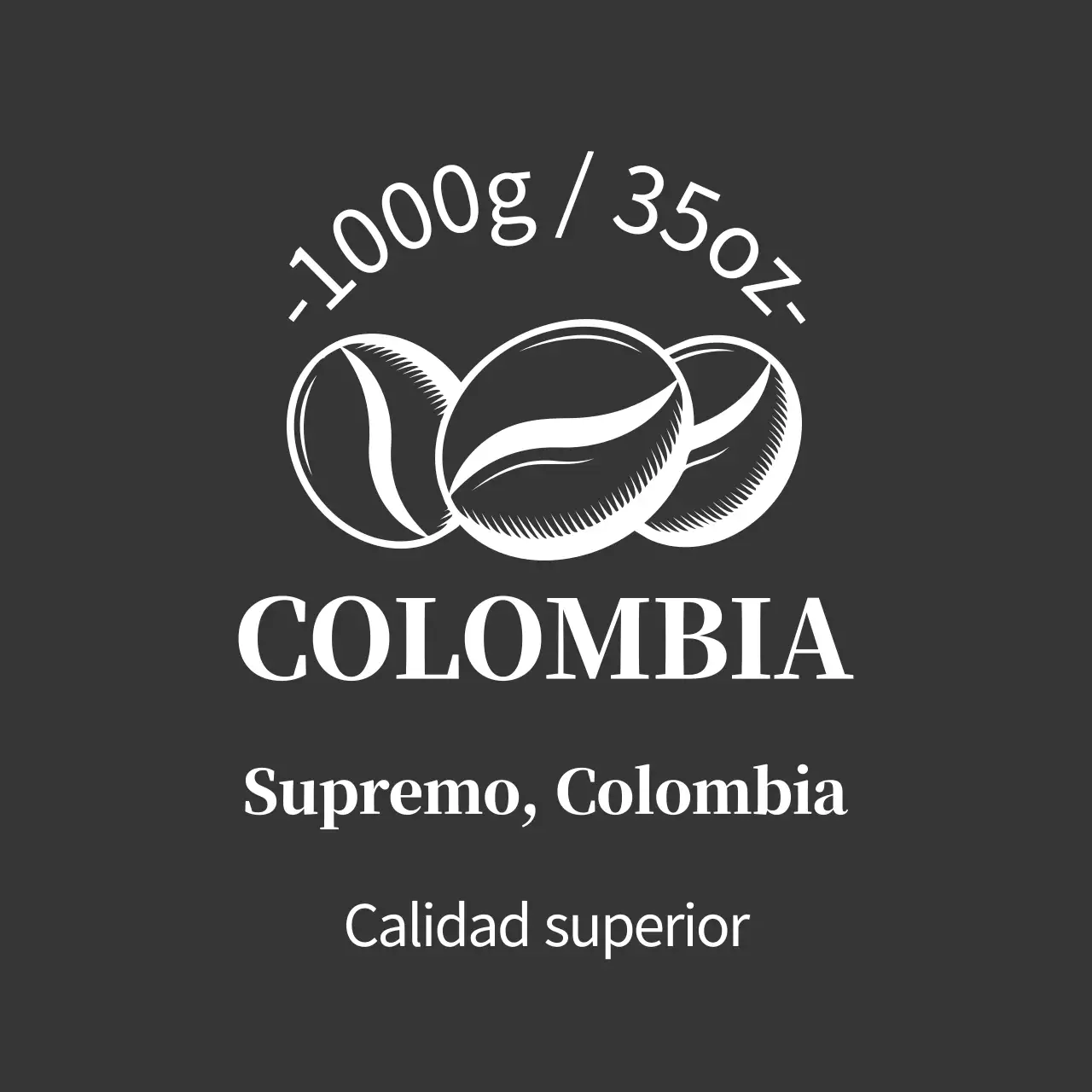 Ilustración negra etiqueta limpia de granos de café