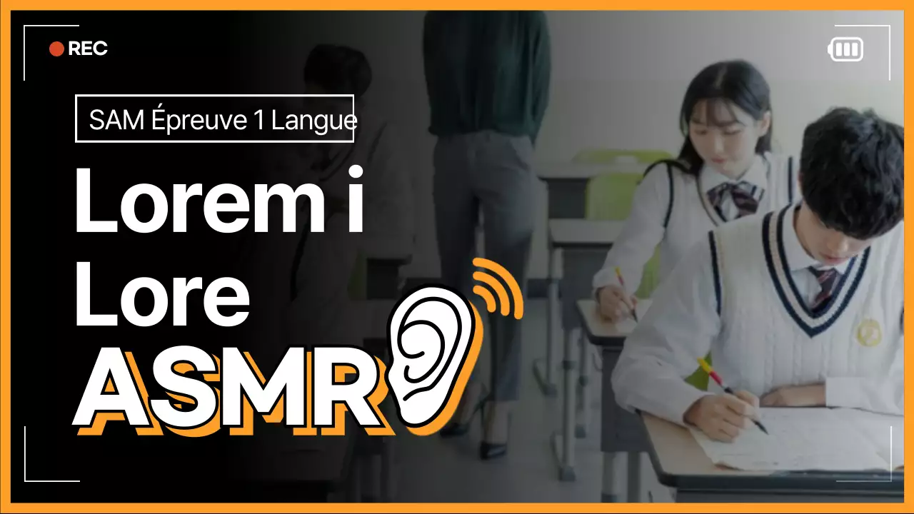 Un simple test d'entraînement orange pour le SAT ASMR