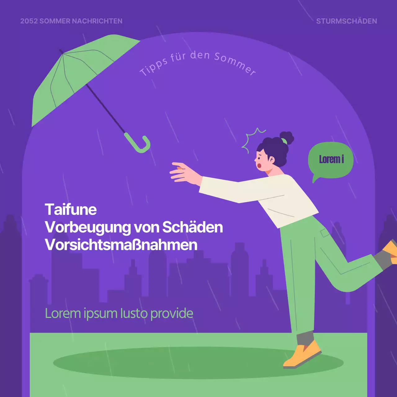 Wie man Schäden durch violette und graublaue Taifune verhindert