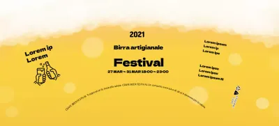 Illustrazione della schiuma gialla Festival della birra artigianale