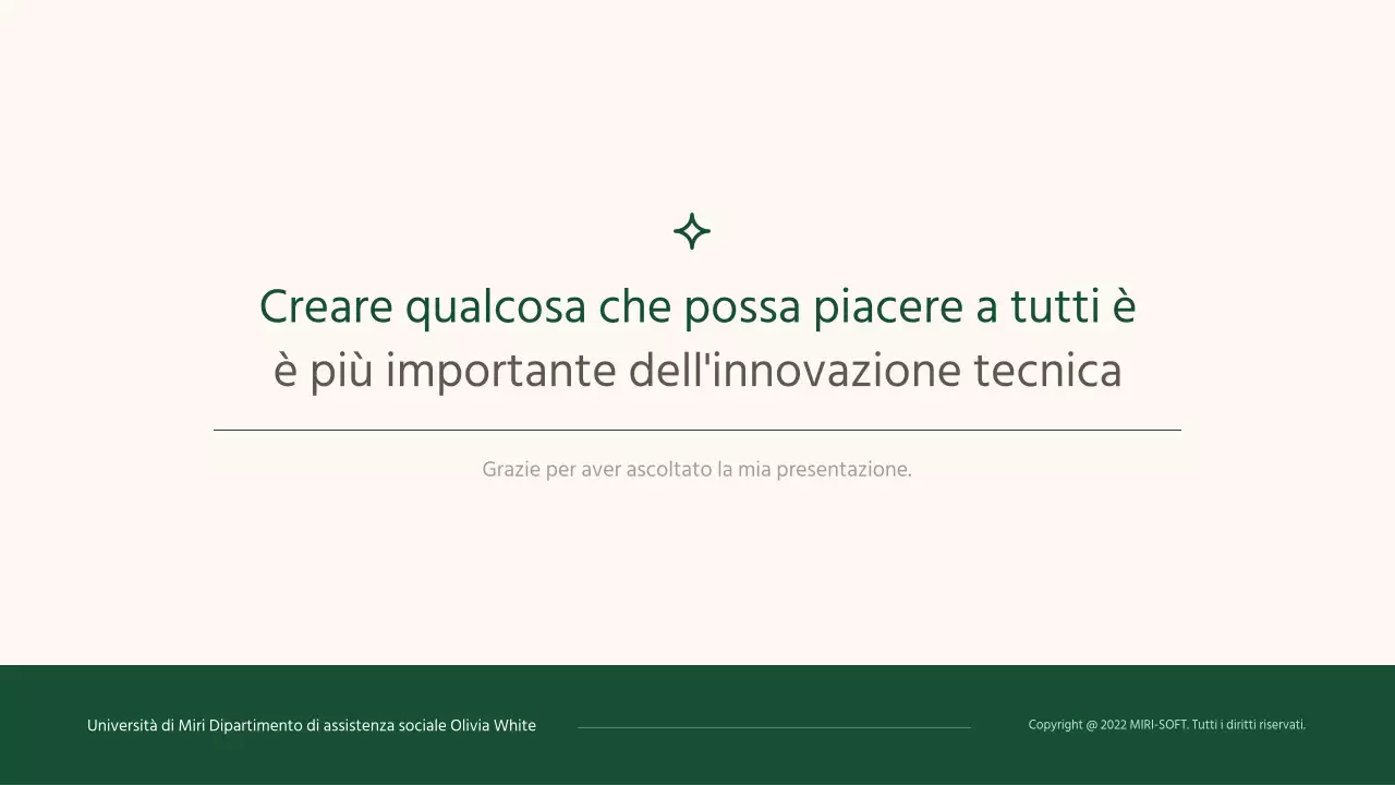 Semplice presentazione degli incarichi senza barriere in beige e verde