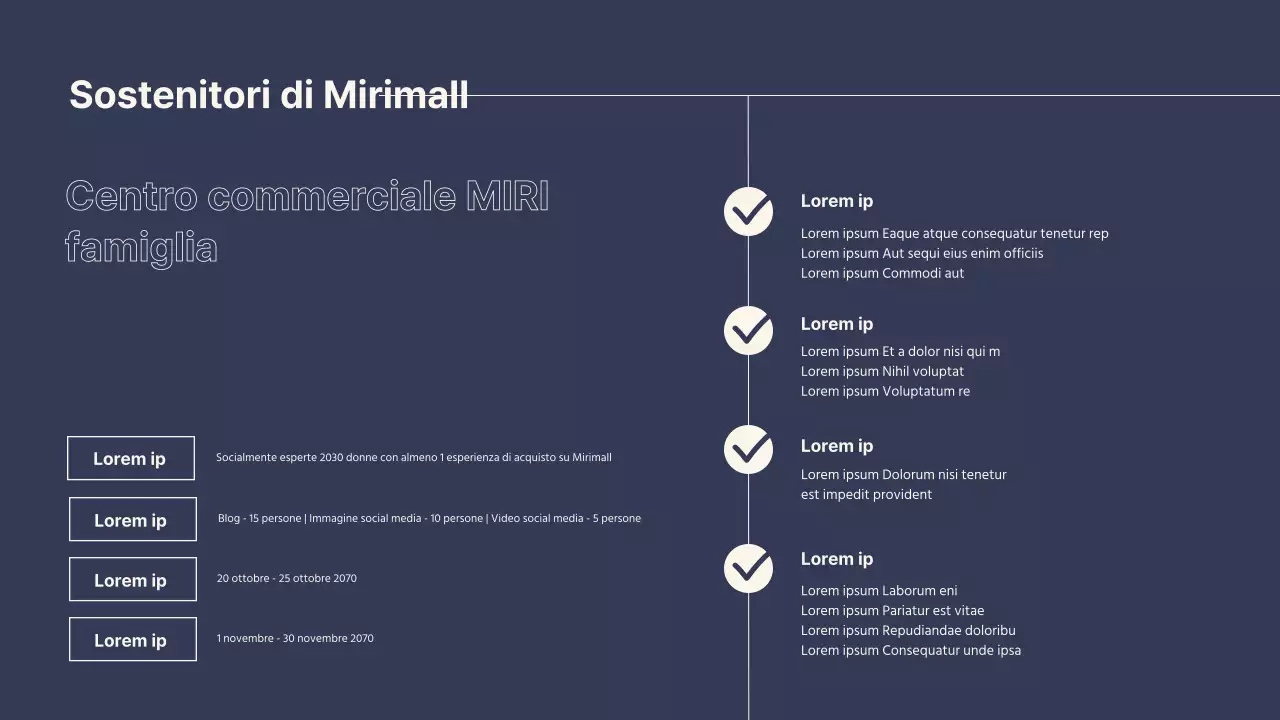 Organizzatore di eventi del Black Friday per un moderno centro commerciale in blu e beige