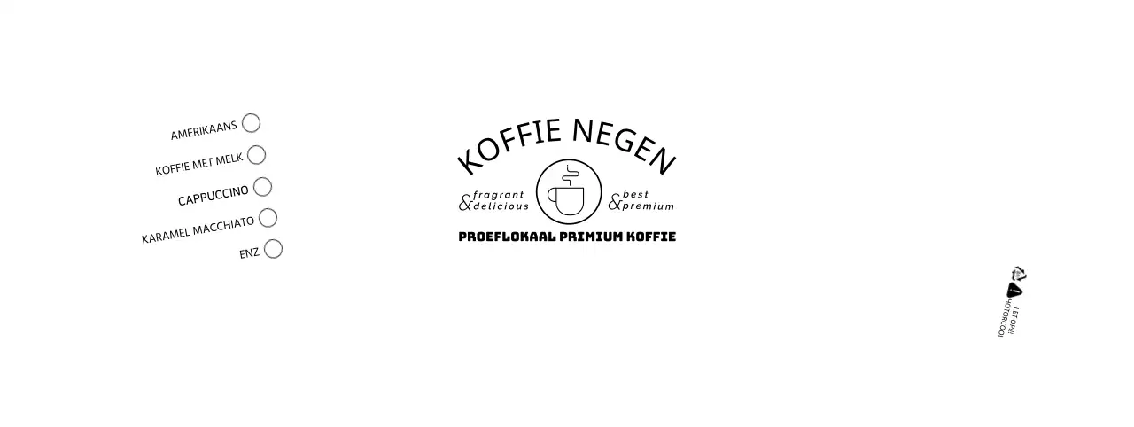 Bekijk het witte eenvoudige cafémenu