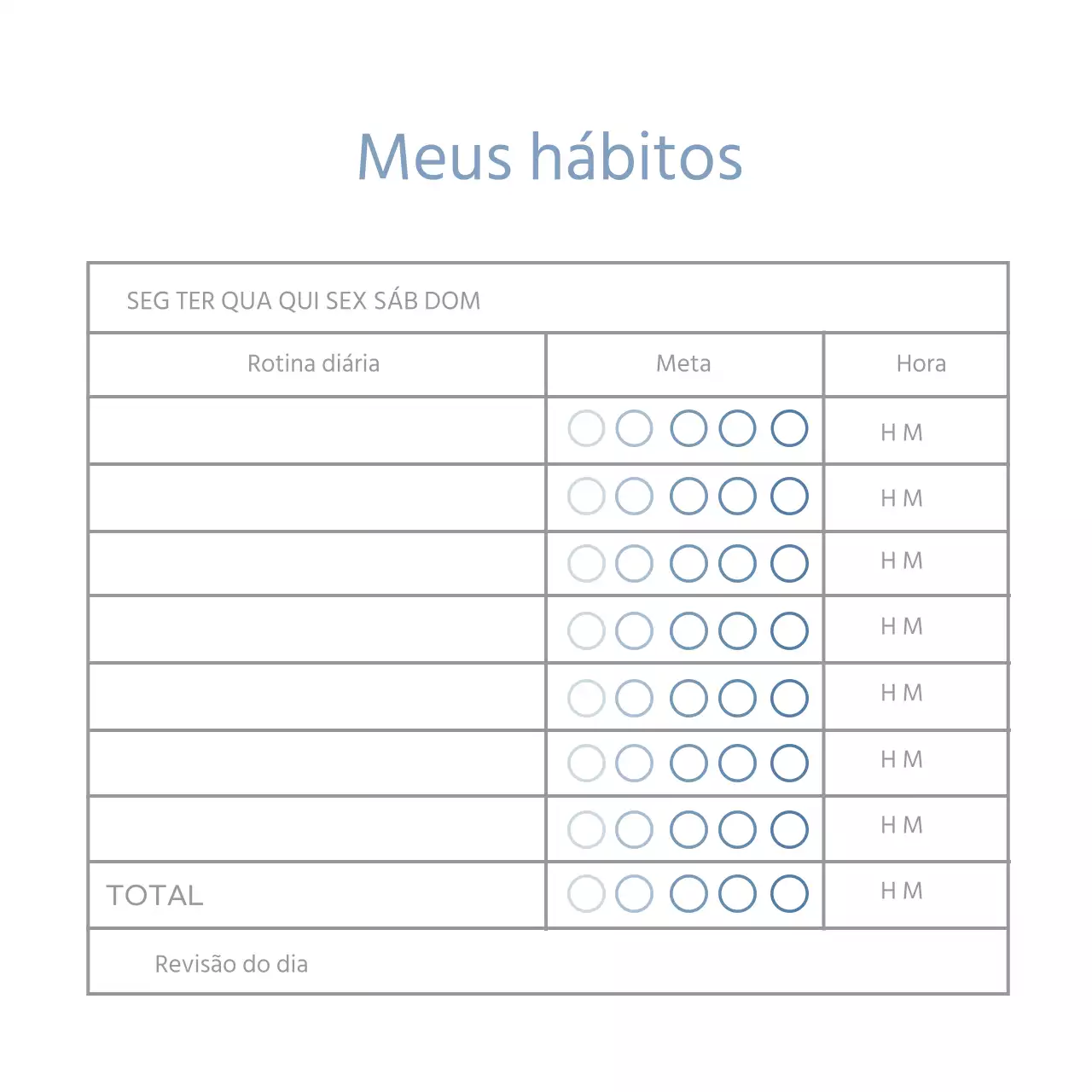Blue Lines Simple Planner