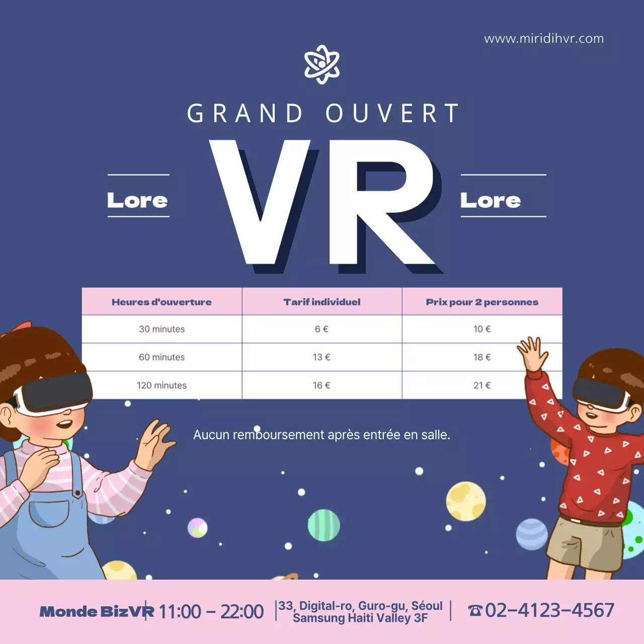 Grande ouverture de la RV