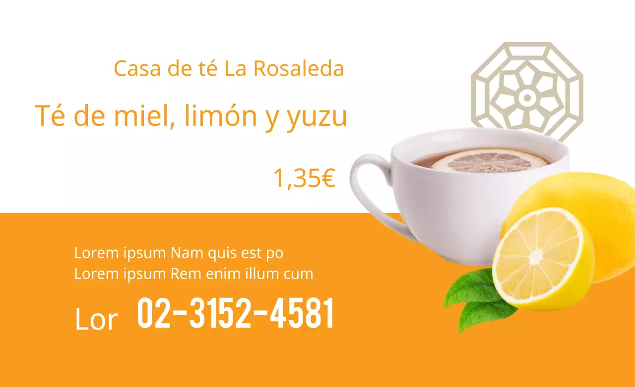 Té de miel, limón y yuzu