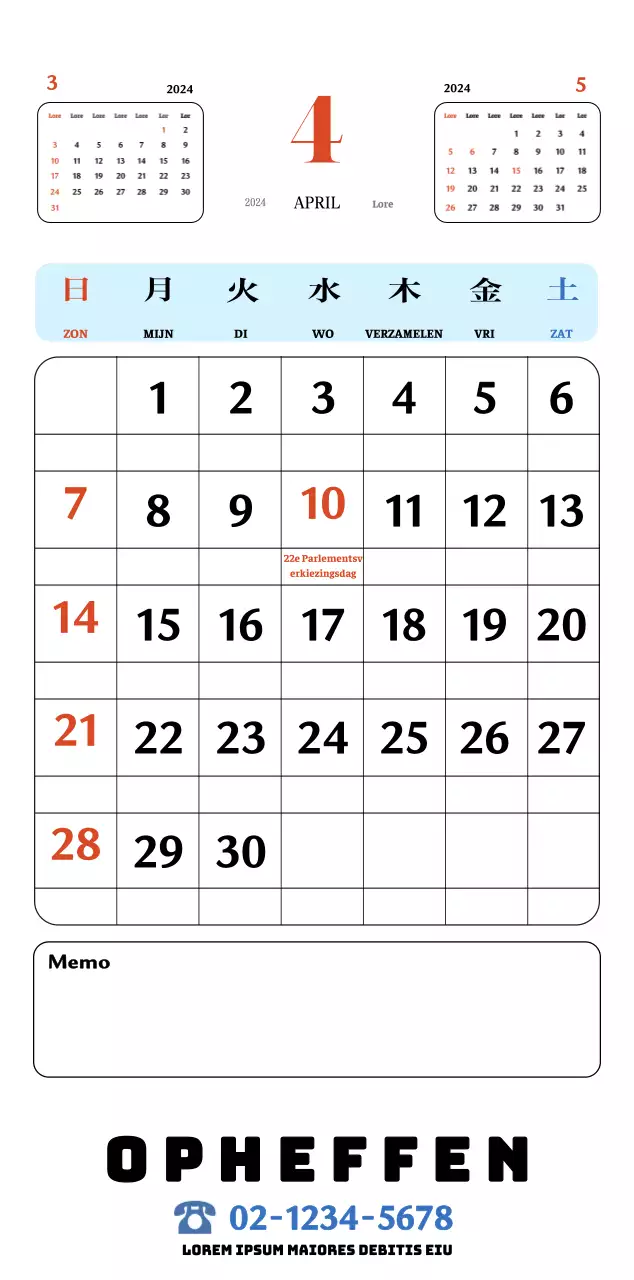 Rode en blauwe retro onderzetters memory kalender