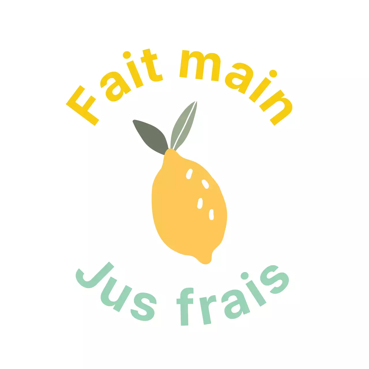 Illustration simple d'une étiquette de jus de fruit sur fond blanc
