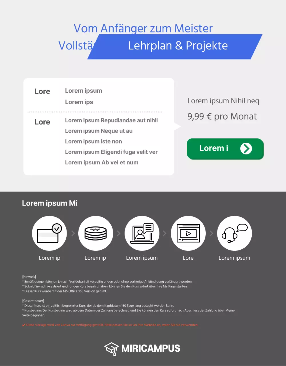 Einführung in den kitschigen grün-blauen Excel-Selbsthilfe-Online-Kurs