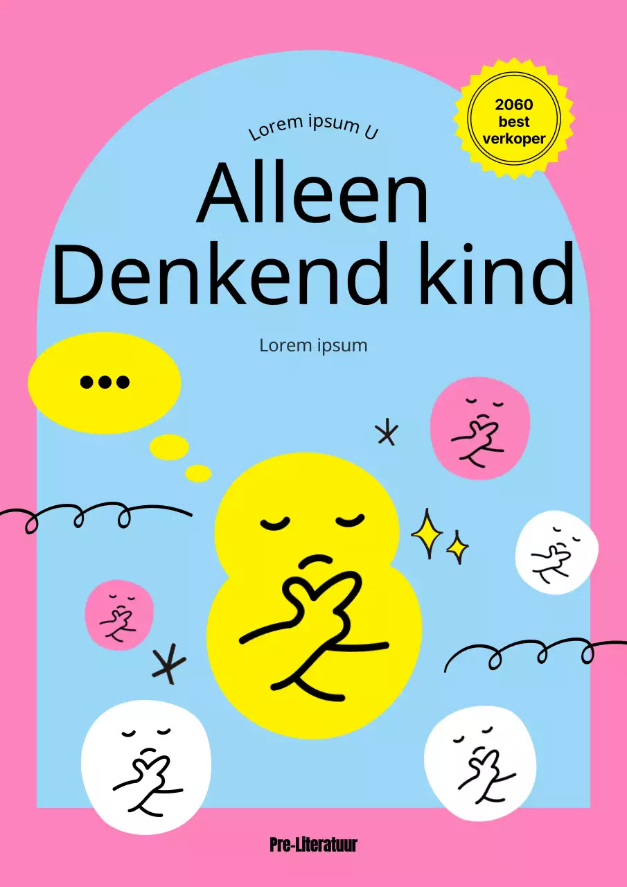 Een eenvoudige roze en lichtblauwe hoes voor How to Train Your Child