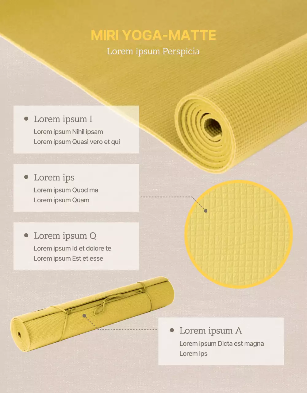 Fördern Sie natürliche braune und gelbe Yogamatten