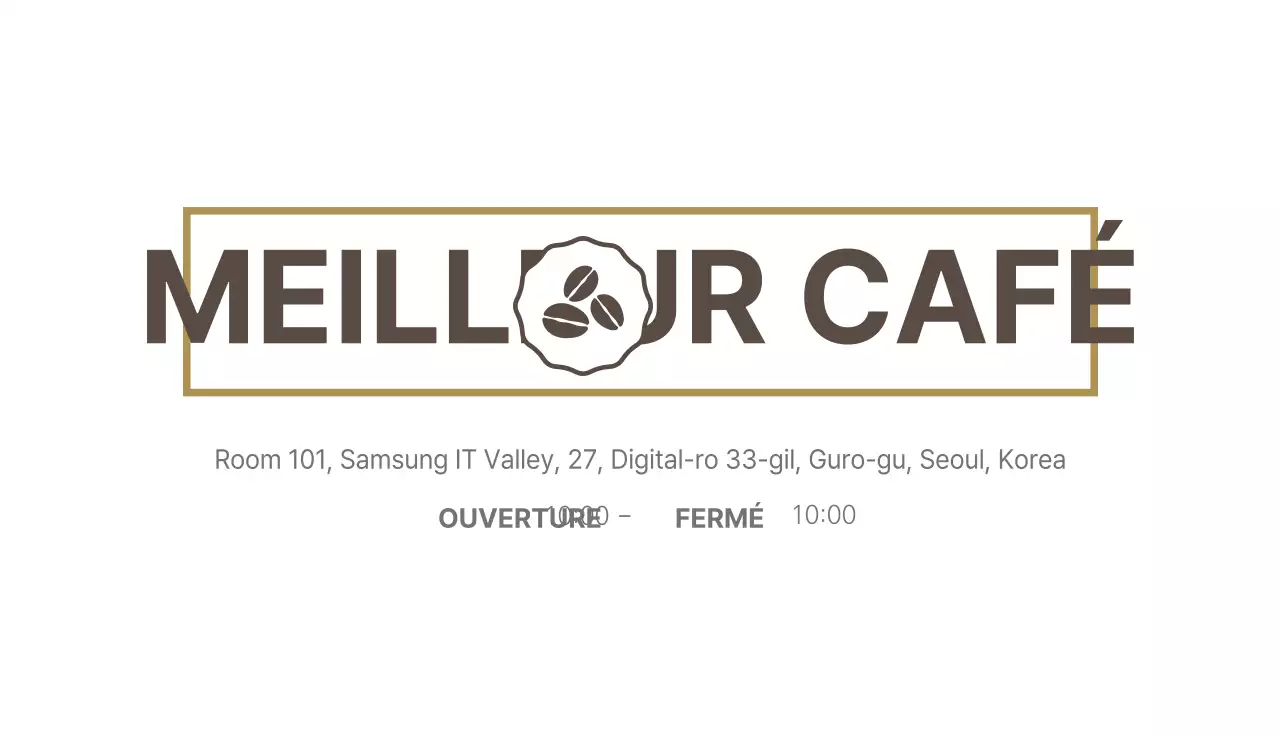 Carte de visite simple pour un café