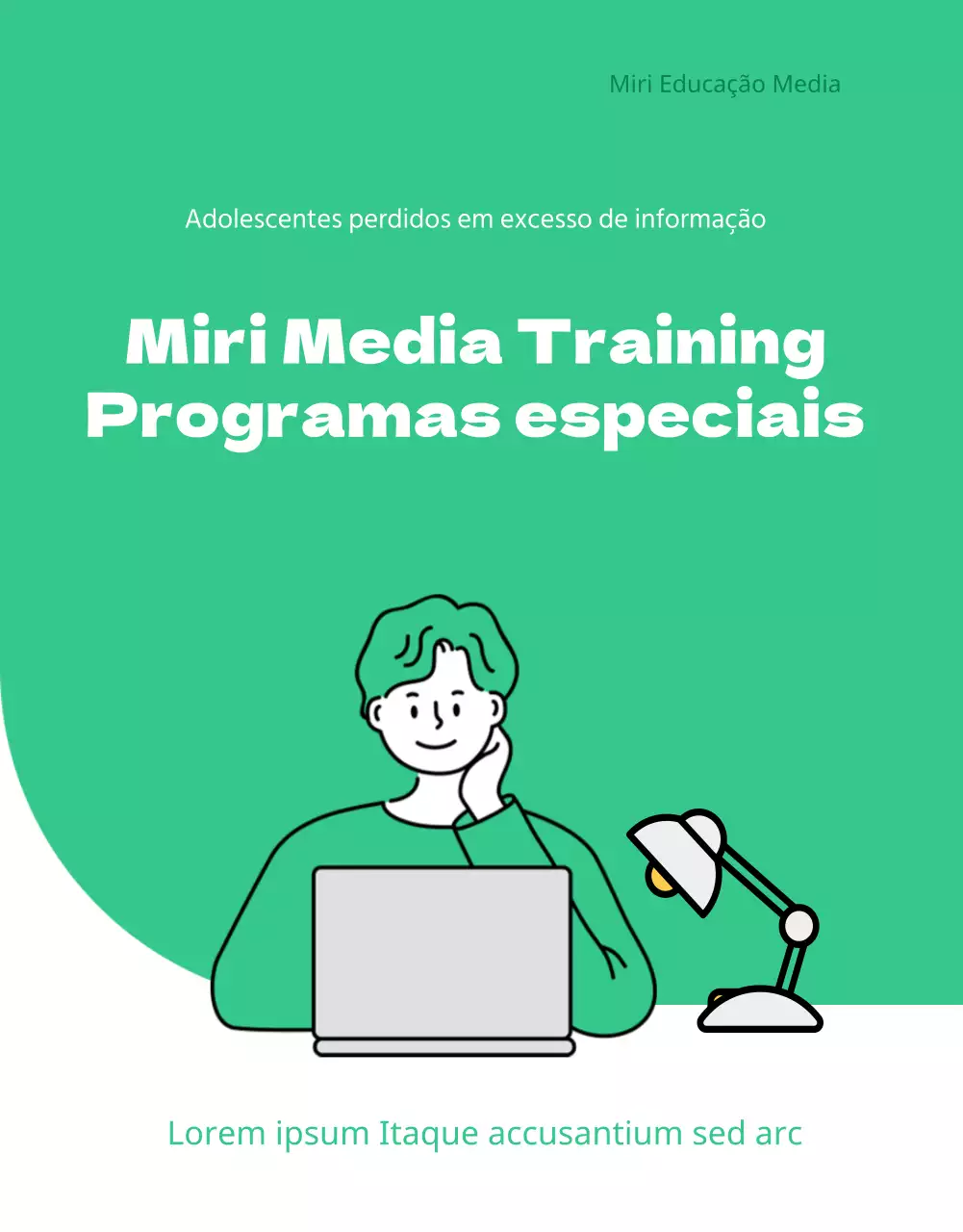 Página de pormenor do programa de literacia digital ilustrado Green Clean