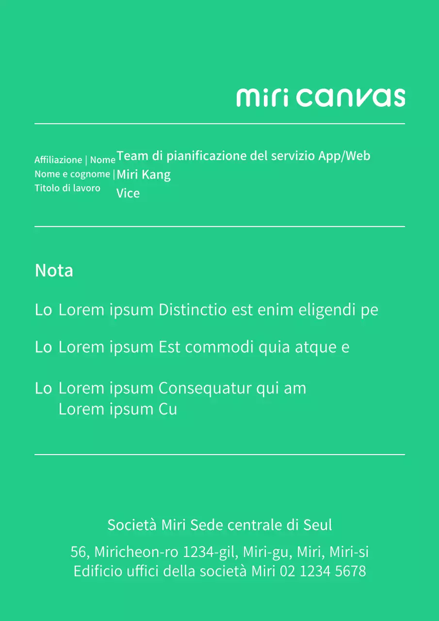 Biglietto da visita per dipendenti semplice ed essenziale con accenti bianchi e verdi