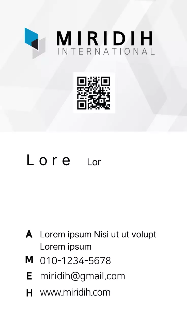 Carte de visite générale simple