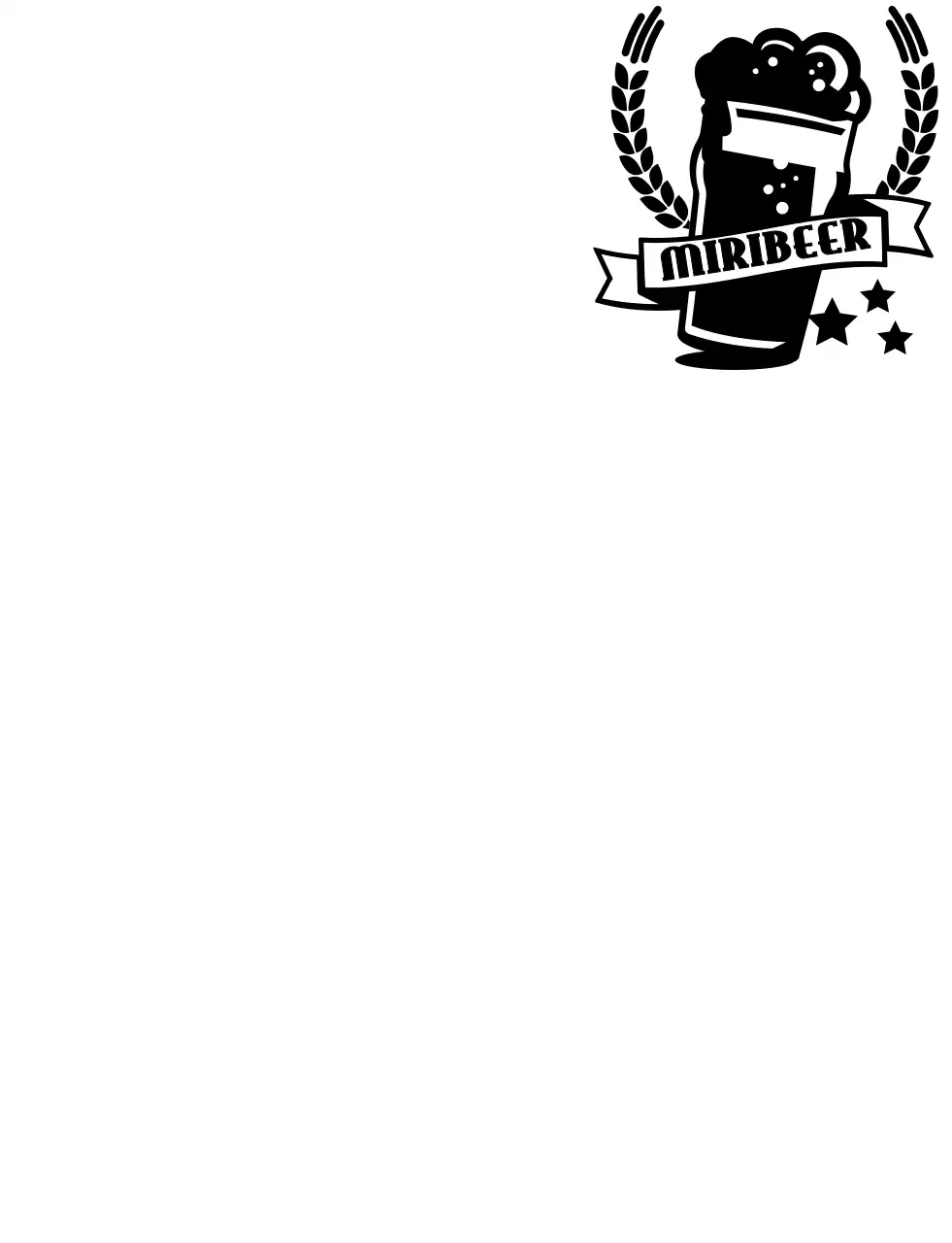 Concepto de cervecería con un sencillo logotipo ilustrado en negro