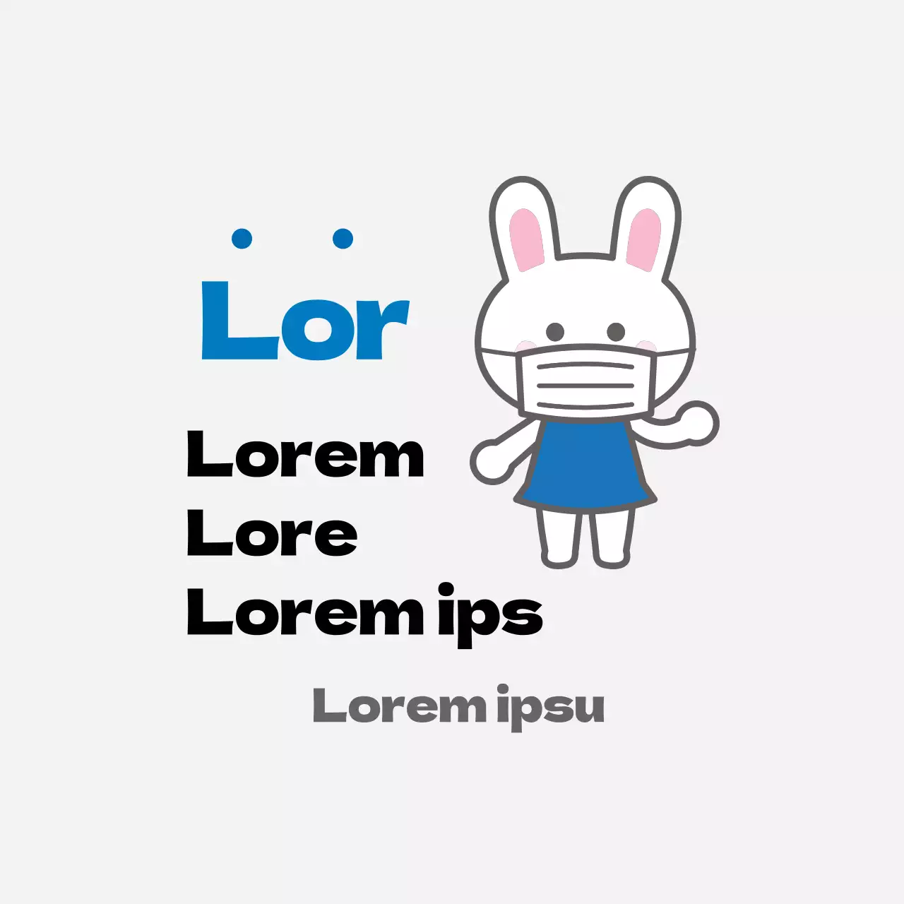 Ilustración azul bonita corona cuarentena