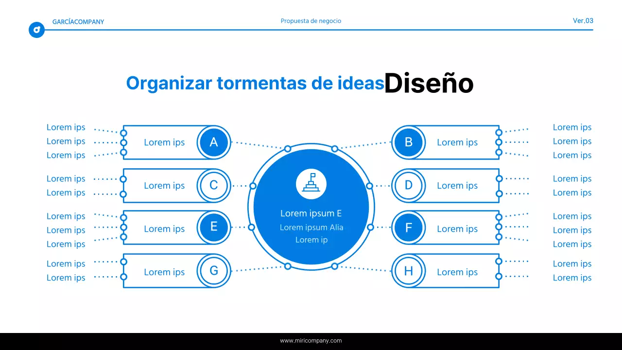 Informe de resaltado de texto simple en azul y blanco