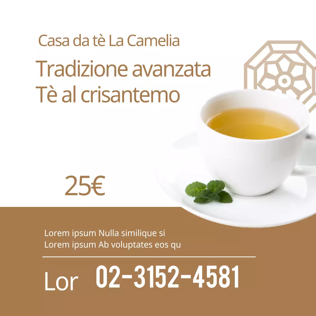 Tè tradizionale di lusso al crisantemo