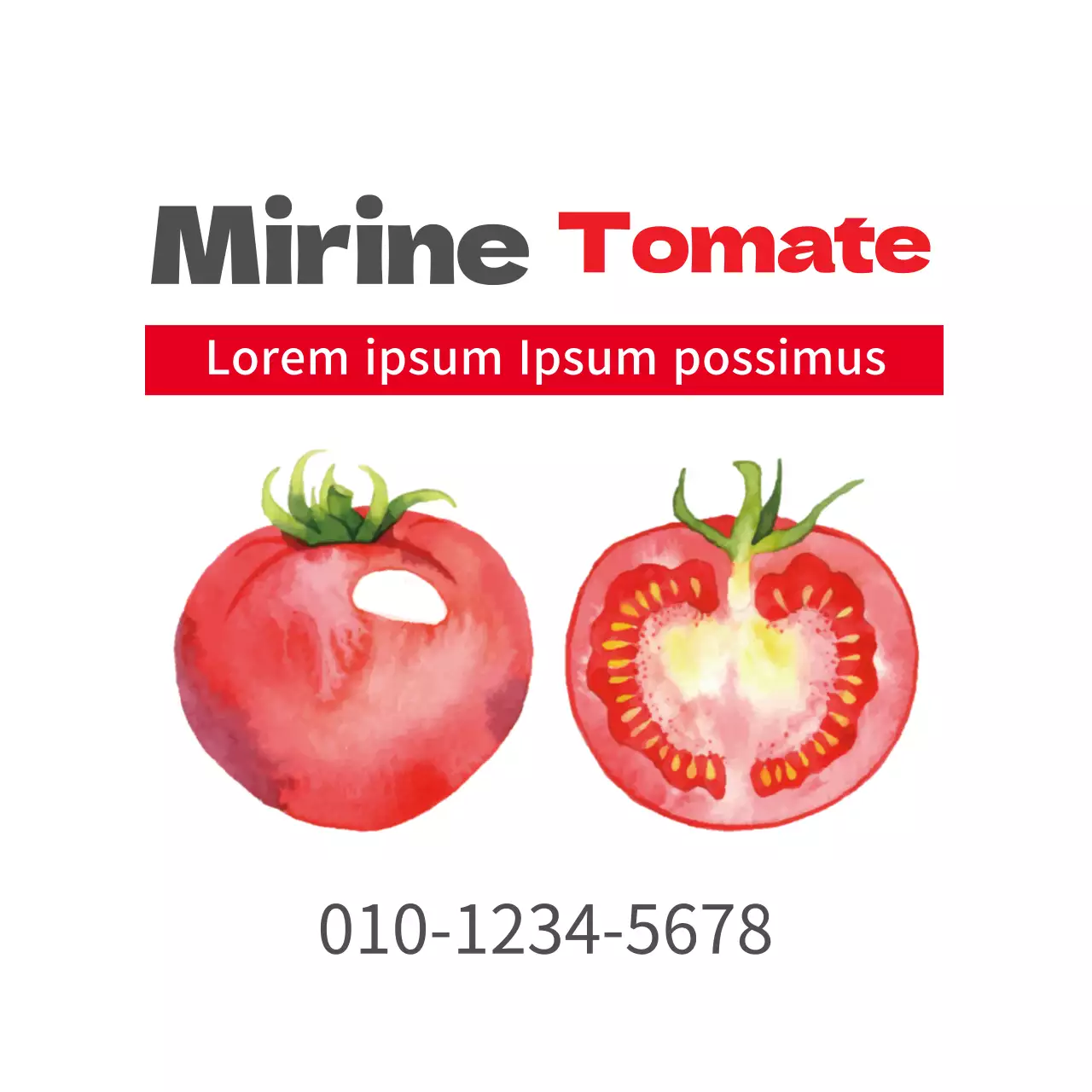 Rojo ilustración acuarela granja de productos