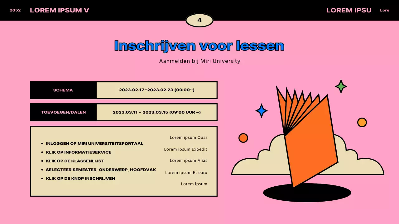 Vintage concept in blauw en oranje voor oriëntatie internationale student