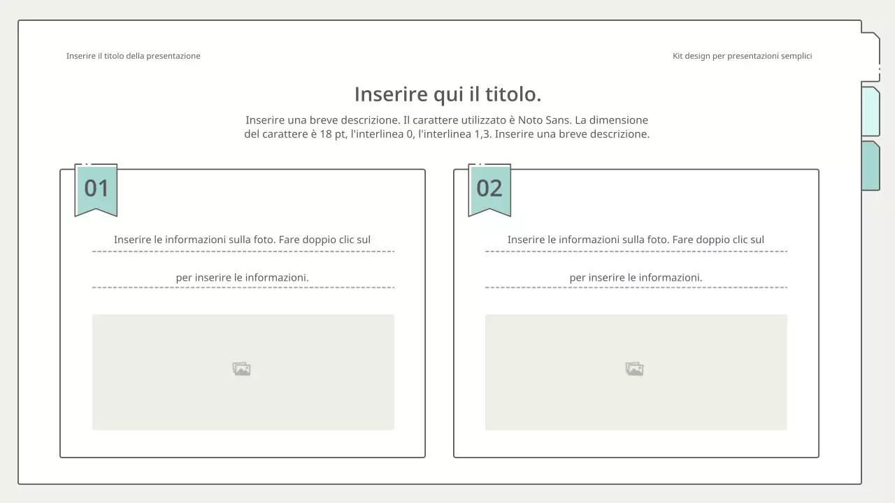 Kit di presentazione semplice e pulito in giallo