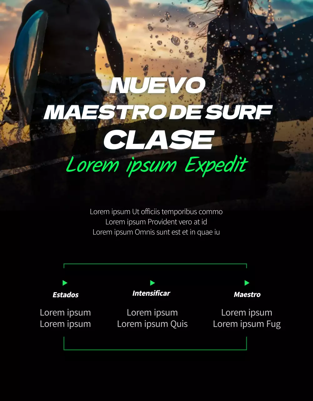 Clases dinámicas de deportes extremos en colores neón (más)