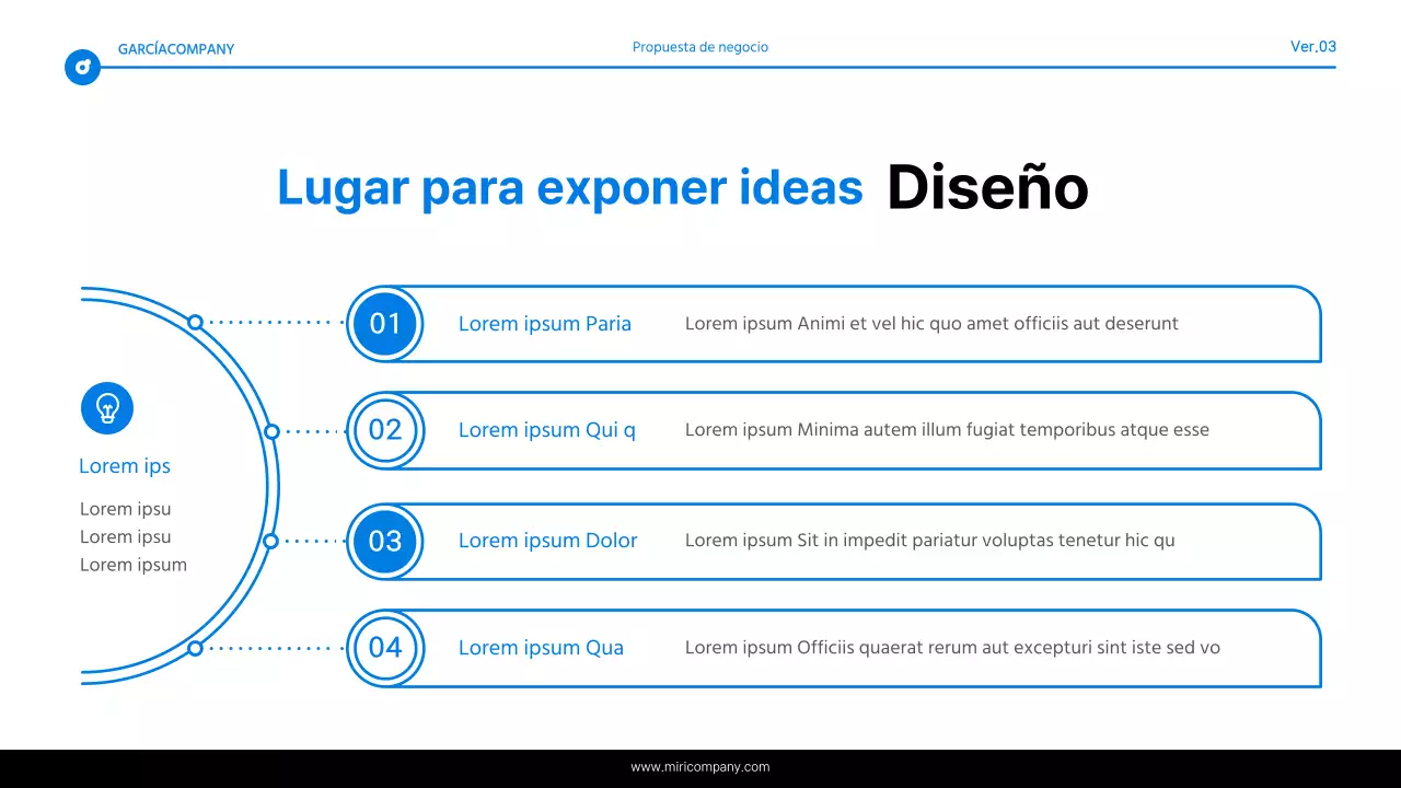 Informe de resaltado de texto simple en azul y blanco
