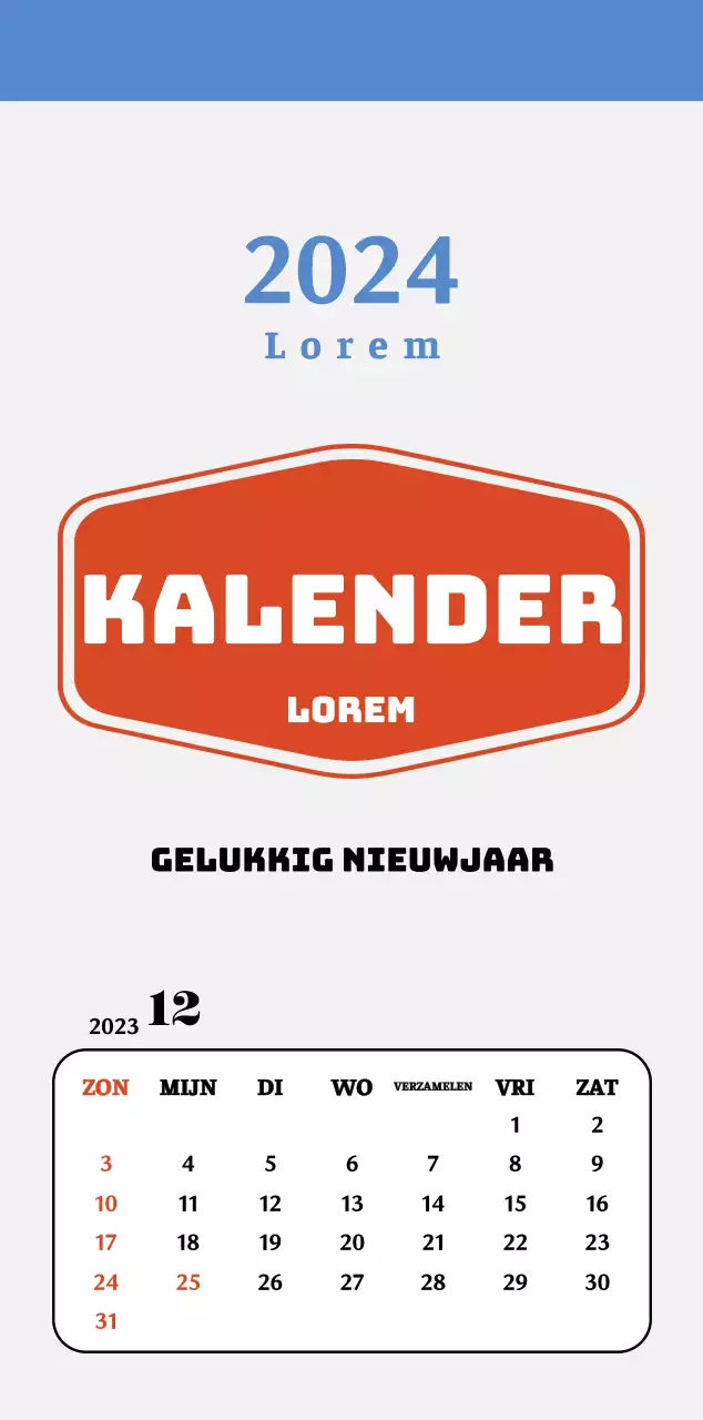 Rode en blauwe retro onderzetters memory kalender