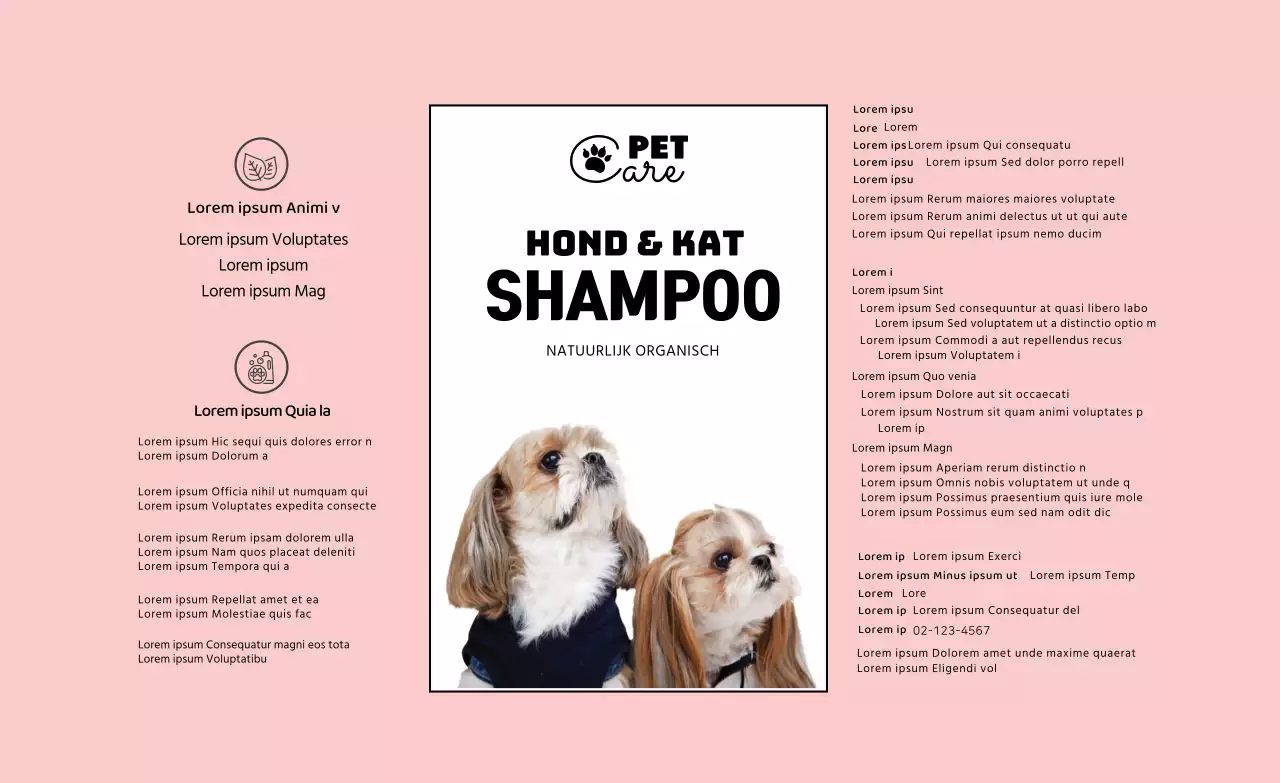 roze logo foto eenvoudig huisdier detail label