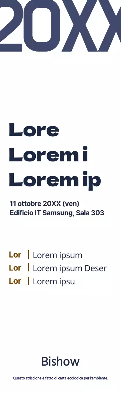 Stile semplice in blu navy e marrone Informazioni per la conferenza autunnale