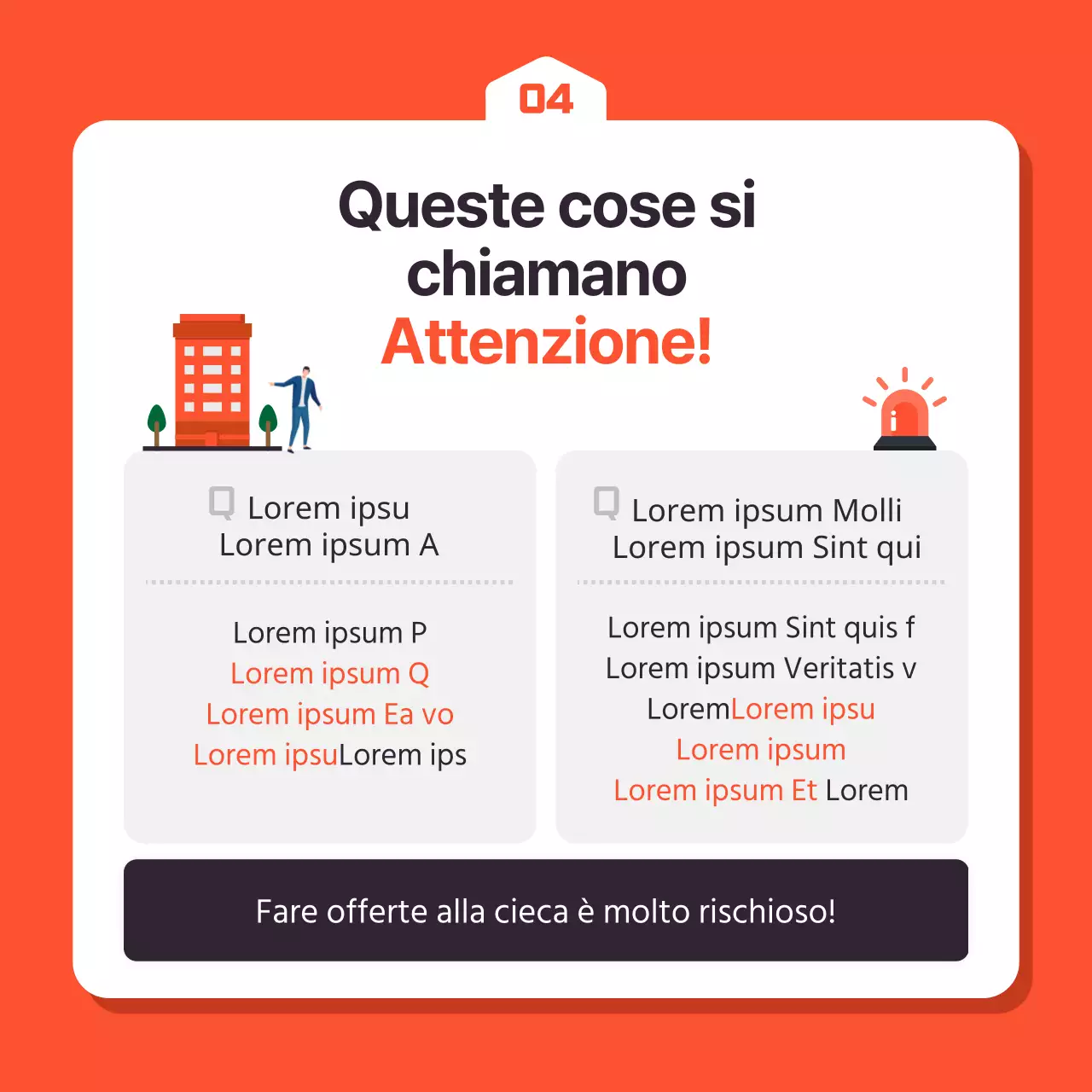 Proprietà d'investimento all'asta multicolore