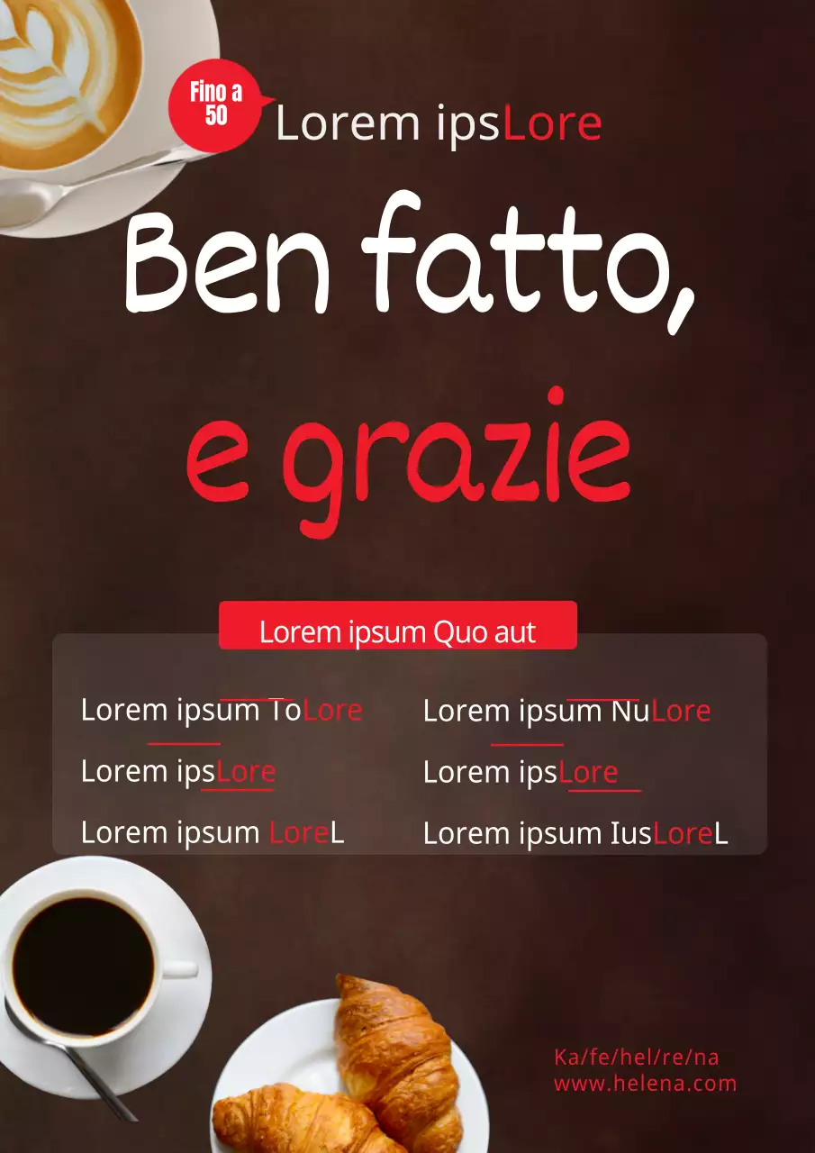 Evento di sconto per l'apertura del caffè