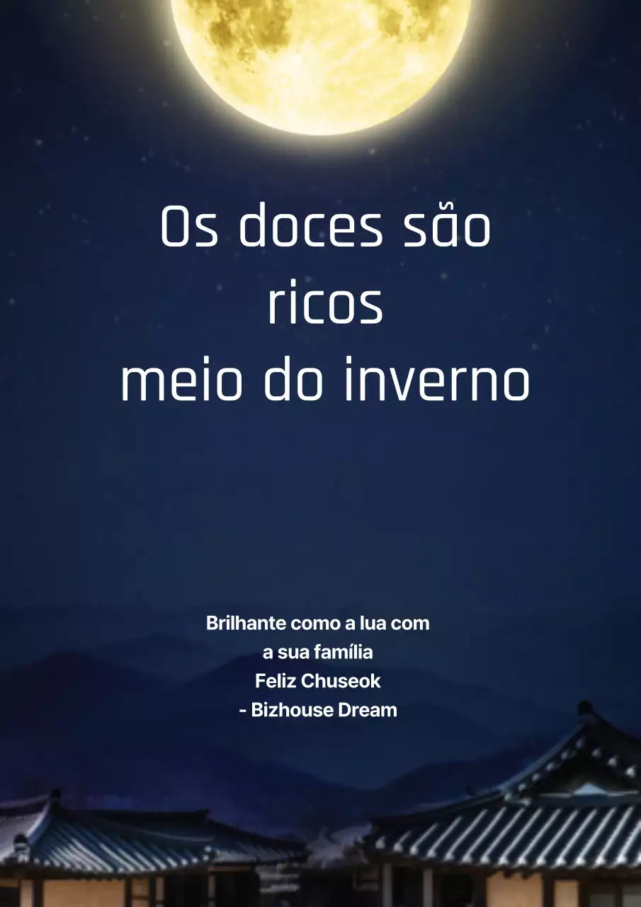 Saudações de Ano Novo com céu noturno índigo e foto da lua