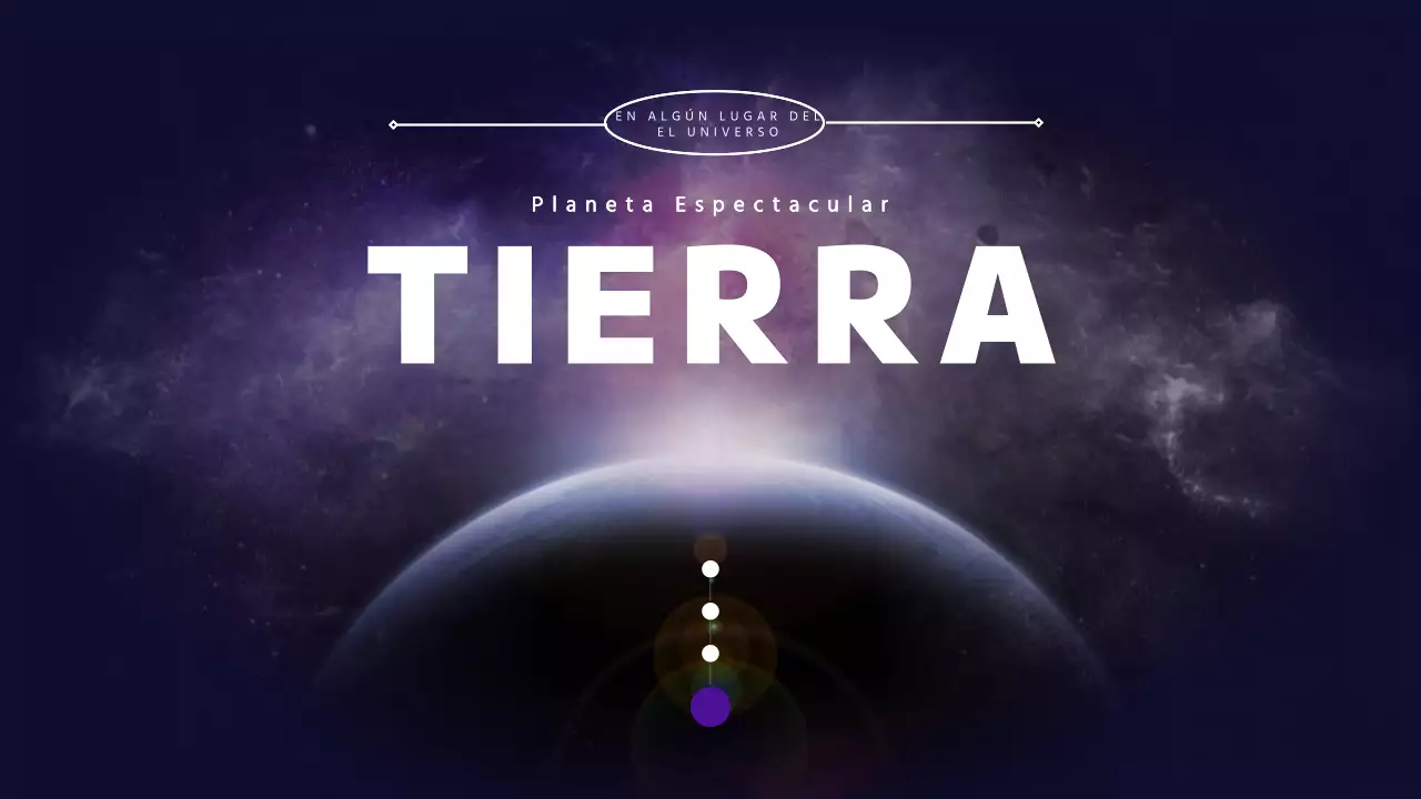 Explorar el universo, los planetas y la Tierra en púrpura y negro