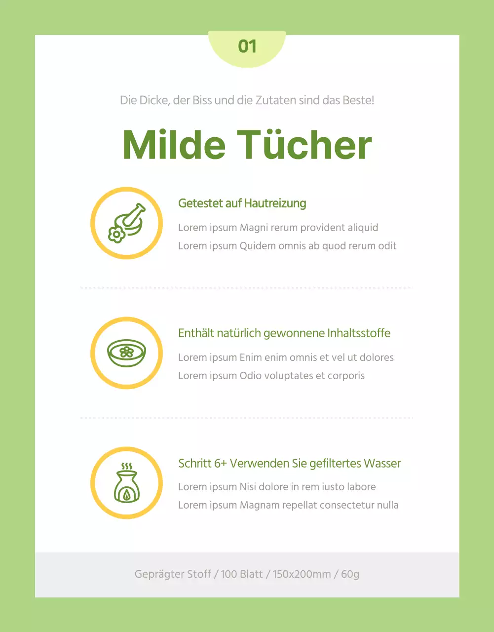 Einfache gelbe und chartreuse Tücher erklärt