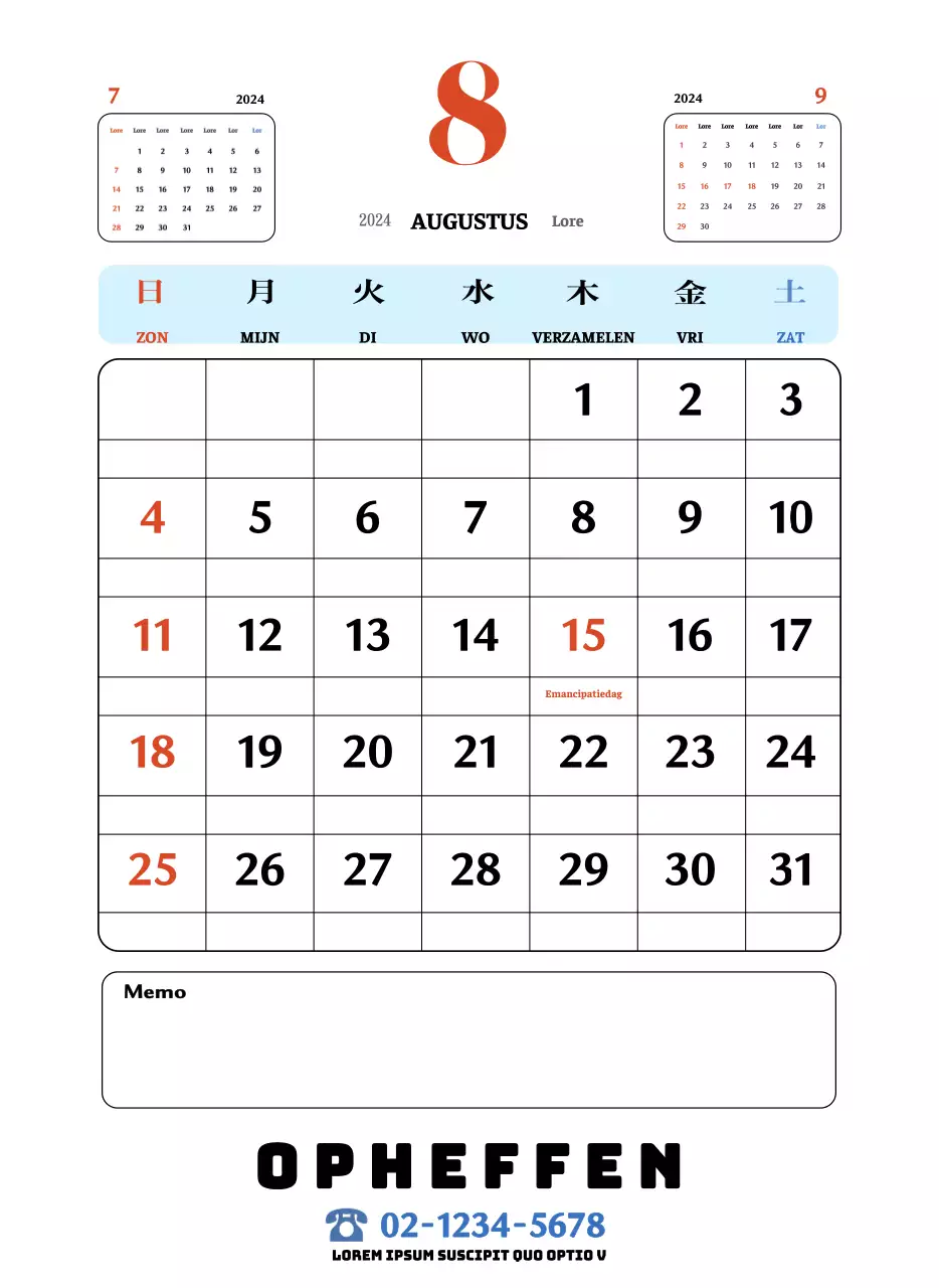 Rode en blauwe retro onderzetters memory kalender