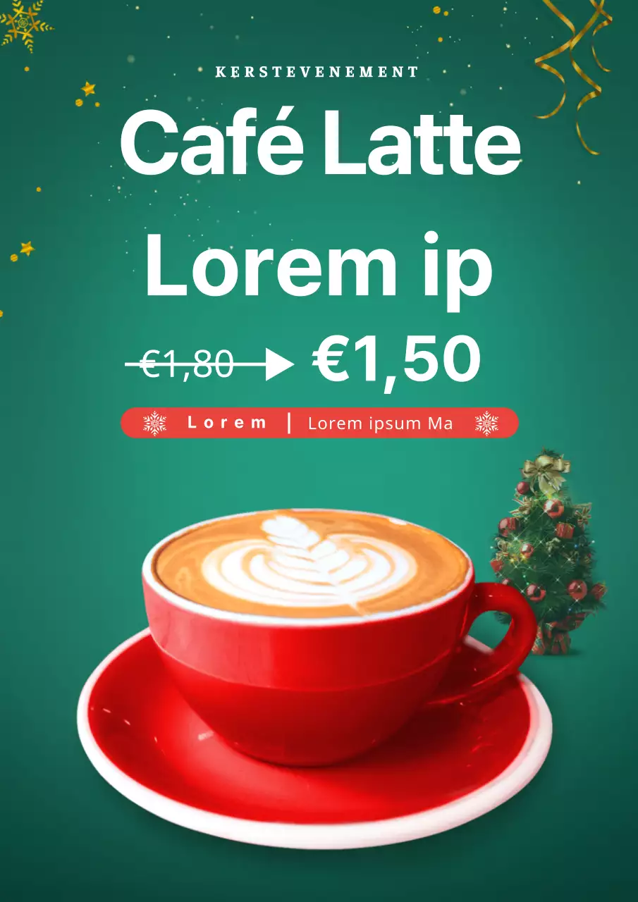 groene rode foto kerst cafe koffie reclame