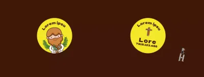 Marrón punto amarillo carácter ilustración iglesia